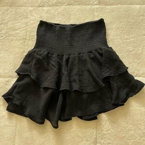 Black Ruffled Tiered Women's Skirt